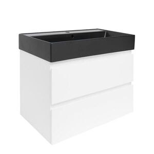 Koupelnová skříňka s umyvadlem SAT B-Way 79x50x45 cm bílá lesk BWAY280WU2BB BWAY280WU2BB obraz