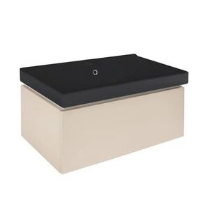 Koupelnová skříňka s umyvadlem SAT Feel 80x30x46 cm pískově béžová mat SATFEEL80BEU1MB SATFEEL80BEU1MB obraz