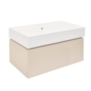Koupelnová skříňka s umyvadlem SAT Feel 80x30x46 cm pískově béžová mat SATFEEL80BEU2 SATFEEL80BEU2 obraz