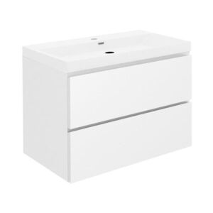 Koupelnová skříňka s umyvadlem SAT B-Way 79x50x45 cm bílá lesk BWAY280WU4 BWAY280WU4 obraz