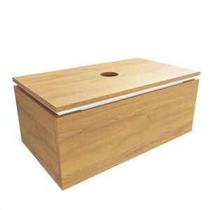 Koupelnová skříňka s krycí deskou SAT Feel 80x30x46 cm medový dub mat SATFEEL80DMD SATFEEL80DMD obraz