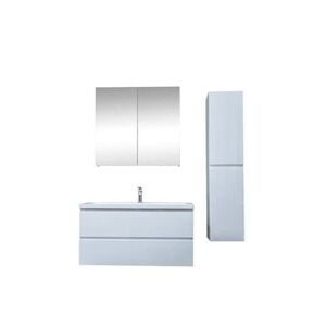 Koupelnová skříňka s umyvadlem SAT B-Way 99x50x45 cm bílá lesk KSETBWAY19 KSETBWAY19 obraz