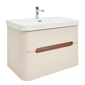 Koupelnová skříňka s umyvadlem a baterií SAT Fusion 77, 5x53x45 cm pískově béžová mat SATFUSION280BEMWBA SATFUSION280BEMWBA obraz