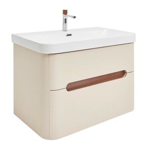 Koupelnová skříňka s umyvadlem a baterií SAT Fusion 77, 5x53x45 cm pískově béžová mat SATFUSION280BEUBA SATFUSION280BEUBA obraz