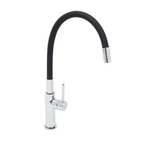 Dřezová baterie SAT se silikonovým ramínkem černá/chrom SATBSD290C SATBSD290C obraz