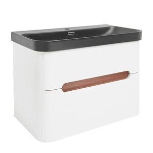 Koupelnová skříňka s umyvadlem SAT Fusion 77, 5x53x45 cm bílá matná mat SATFUSION280WBKM SATFUSION280WBKM obraz