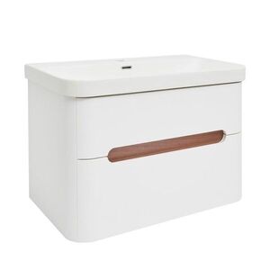 Koupelnová skříňka s umyvadlem SAT Fusion 77, 5x53x45 cm bílá matná mat SATFUSION280WMW SATFUSION280WMW obraz