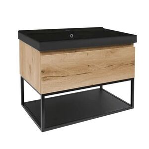 Koupelnová skříňka s umyvadlem SAT B-Way 59x30x45 cm dub mat BWAY60OAKFU1B BWAY60OAKFU1B obraz