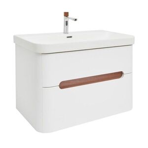 Koupelnová skříňka s umyvadlem a baterií SAT Fusion 77, 5x53x45 cm bílá matná mat SATFUSION280WMWBA SATFUSION280WMWBA obraz