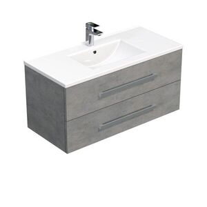 SAT Koupelnová skříňka s umyvadlem Naturel Cube Way 100x53x46 cm beton mat CUBE461002BEMOD CUBE461002BEMOD obraz