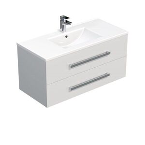 Koupelnová skříňka s umyvadlem SAT Cube Way 100x53x46 cm bílá lesk CUBE461002BIMOD CUBE461002BIMOD obraz