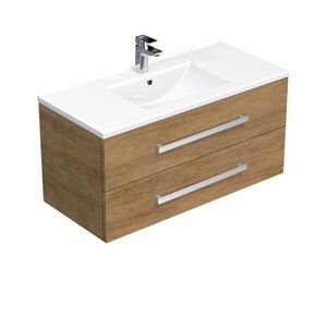 Koupelnová skříňka s umyvadlem SAT Cube Way 100x53x46 cm dub Hickory CUBE461002DHMOD CUBE461002DHMOD obraz