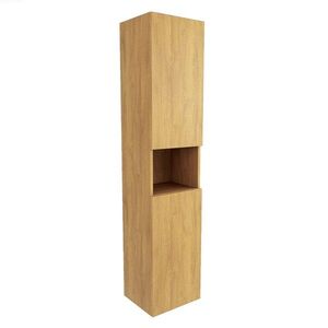 Koupelnová skříňka vysoká SAT Feel 36x165x32 cm dub medový mat SATFEELV36DM SATFEELV36DM obraz