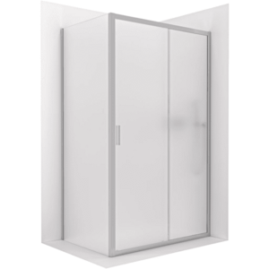 CERANO Sprchový kout Varone LINE L/P 6 mm chrom, mléčné sklo 100x80 posuvný CER-DY505-90157 obraz