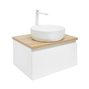 Koupelnová skříňka s krycí deskou SAT B-WAY 59x30x45 cm bílá lesk BWAY60WDOAKU2B BWAY60WDOAKU2B obraz