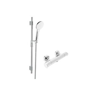 Sprchová baterie SAT Dark se sprchovým setem 150 mm chrom SATBSDA268CRSET SATBSDA268CRSET obraz