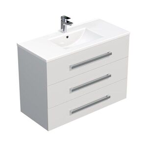 Koupelnová skříňka s umyvadlem SAT Cube Way 100x76, 5x46 cm bílá lesk CUBE461003BIMOD CUBE461003BIMOD obraz