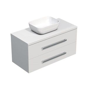 Koupelnová skříňka s krycí deskou SAT Cube Way 100x53x46 cm bílá lesk CUBE461003BISAT45 CUBE461003BISAT45 obraz