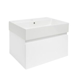 Koupelnová skříňka s umyvadlem SAT B-WAY 59x30x45 cm bílá lesk BWAY60WU2 BWAY60WU2 obraz