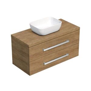 Koupelnová skříňka s krycí deskou SAT Cube Way 100x46, 5x46 cm dub Hickory CUBE461003DHSAT45 CUBE461003DHSAT45 obraz