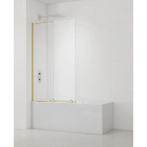 Vanová zástěna SAT Walk-In Xmotion 150x117, 5 cm zlatá SATWIXMVZ150Z SATWIXMVZ150Z obraz