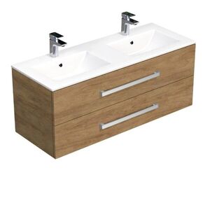 Koupelnová skříňka s umyvadlem SAT Cube Way 120x53x46 cm dub Hickory CUBE461202DHMOD CUBE461202DHMOD obraz