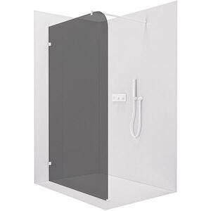 CERANO Sprchová zástěna Walk-in Orbis Round L/P 8 mm kulatá vzpěra bílá matná, grafitové sklo 160x200 CER-978768 obraz