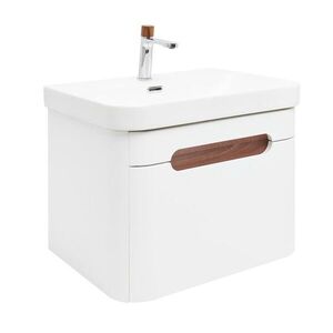 Koupelnová skříňka s umyvadlem a baterií SAT Fusion 57, 5x43x45 cm bílá matná mat SATFUSION60WMWBA SATFUSION60WMWBA obraz
