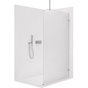 CERANO Sprchová zástěna Walk-in Orbis Top Round Pravá 8 mm kulatá vzpěra chrom, mléčné sklo 120x200 CER-999968 obraz
