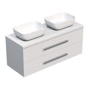 Koupelnová skříňka pod umyvadlo SAT Cube Way 120x53x46 cm bílá lesk CUBE461203BISAT45 CUBE461203BISAT45 obraz