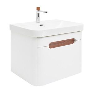 Koupelnová skříňka s umyvadlem a baterií SAT Fusion 57, 5x43x45 cm bílá matná mat SATFUSION60WUBA SATFUSION60WUBA obraz