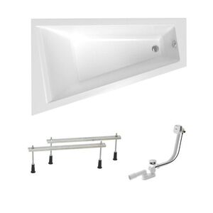 Asymetrická vana Laguna Idea Plus 160x100 cm akrylát levá SIKOID1600LAPN SIKOID1600LAPN obraz