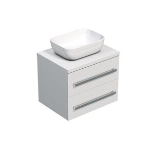 Koupelnová skříňka s krycí deskou SAT Cube Way 60x53x46 cm bílá lesk CUBE461603BI45 CUBE461603BI45 obraz