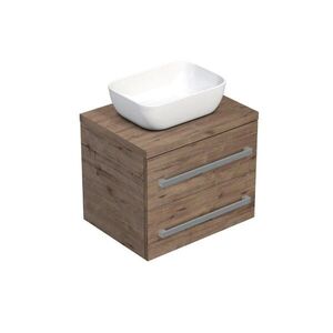 Koupelnová skříňka s krycí deskou SAT Cube Way 60x53x46 cm dub Wellington mat CUBE461603DW45 CUBE461603DW45 obraz