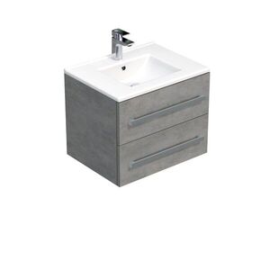 Koupelnová skříňka s umyvadlem SAT Cube Way 60x53x46 cm beton mat CUBE46602BEMOD CUBE46602BEMOD obraz