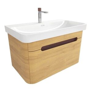 Koupelnová skříňka s umyvadlem SAT Fusion 77, 5x43x45 cm dub medový mat SATFUSION80DMUBA SATFUSION80DMUBA obraz