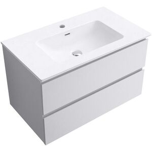 CERANO Koupelnová skříňka Carole bílá matná + keramické umyvadlo Novo bílá lesklá 101x49, 5x46, 5 CER-979864 obraz