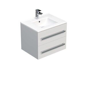 Koupelnová skříňka s umyvadlem SAT Cube Way 60x53x46 cm bílá lesk CUBE46602BIMOD CUBE46602BIMOD obraz