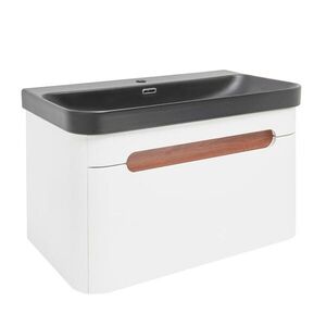 Koupelnová skříňka s umyvadlem SAT Fusion 77, 5x43x45 cm bílá matná mat SATFUSION80WBKM SATFUSION80WBKM obraz