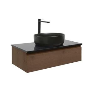 Koupelnová skříňka s umyvadlem SAT B-Way 79x30x45 cm ořech mat BWAY80NUTZUB BWAY80NUTZUB obraz