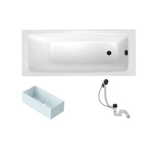 Obdélníková vana SAT Feel 160x70 cm smaltovaná ocel levá i pravá SATBVFEEL1604 SATBVFEEL1604 obraz
