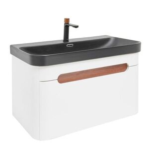 Koupelnová skříňka s umyvadlem a baterií SAT Fusion 77, 5x43x45 cm bílá matná mat SATFUSION80WBKMBA SATFUSION80WBKMBA obraz