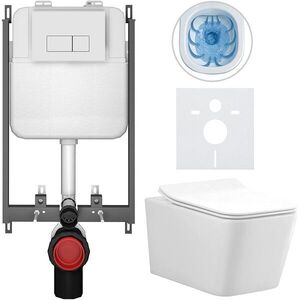 CERANO Kompletní WC set Basic/Forte bílá lesklá WC tlačítko Modulo/Bílá pro zazdění 51x36 CER-8050BD86136 obraz