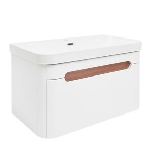 Koupelnová skříňka s umyvadlem SAT Fusion 77, 5x43x45 cm bílá matná mat SATFUSION80WU SATFUSION80WU obraz