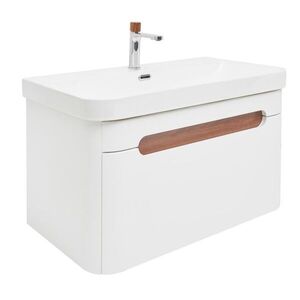 Koupelnová skříňka s umyvadlem a baterií SAT Fusion 77, 5x43x45 cm bílá matná mat SATFUSION80WUBA SATFUSION80WUBA obraz