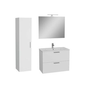 Koupelnová sestava s umyvadlem 80 cm včetně umyvadlové baterie, vtoku a sifonu VitrA Mia bílá KSETMIA80B KSETMIA80B obraz