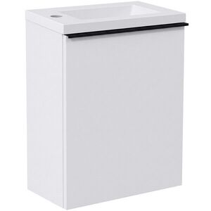 CERANO Umyvadlová skříňka pro WC Zola bílá matná + umyvadlo z lit. mramoru bílá matná 40x55x23, 5 CER-999985 obraz