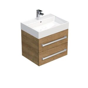 Koupelnová skříňka s umyvadlem SAT Cube Way 60x47, 5x46 cm dub Hickory CUBE46602DHSAT CUBE46602DHSAT obraz