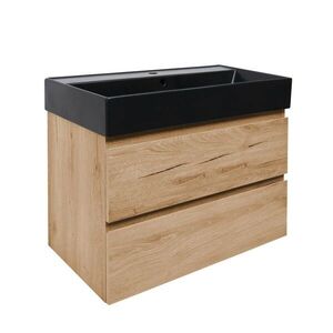 Koupelnová skříňka s umyvadlem SAT B-Way 79x50x45 cm dub mat BWAY80OAKU4B BWAY80OAKU4B obraz