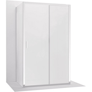 CERANO Třístěnný sprchový kout Varone LINE U L/P 6 mm chrom, mléčné sklo 90x100 posuvný CER-DY505-90190 obraz